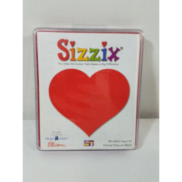 Sizzix Lot of 2 Red Die Cutter Heart #1 38-0800 Oval #2 38-0815 Provo Craft 4" - Picture 8 of 16